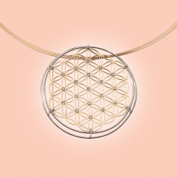 Blume des Lebens gold weißgold