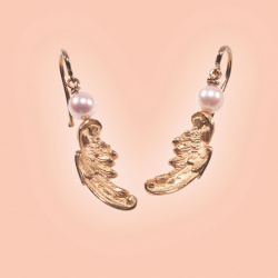 Engelsflügerl gold mit Perle