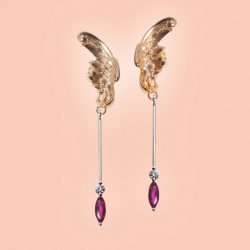EngelsFlügel Ohrhänger Rubin